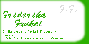 friderika faukel business card